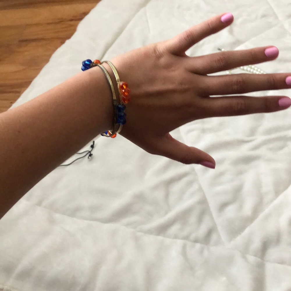 Orange and Blue Bracelets!